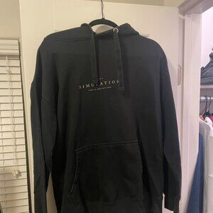 Simulation black hoodie